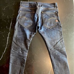 GStar dark blue jeans. 33x32. DStaq Slim 5 pocket. Worn one time. Excellent cond